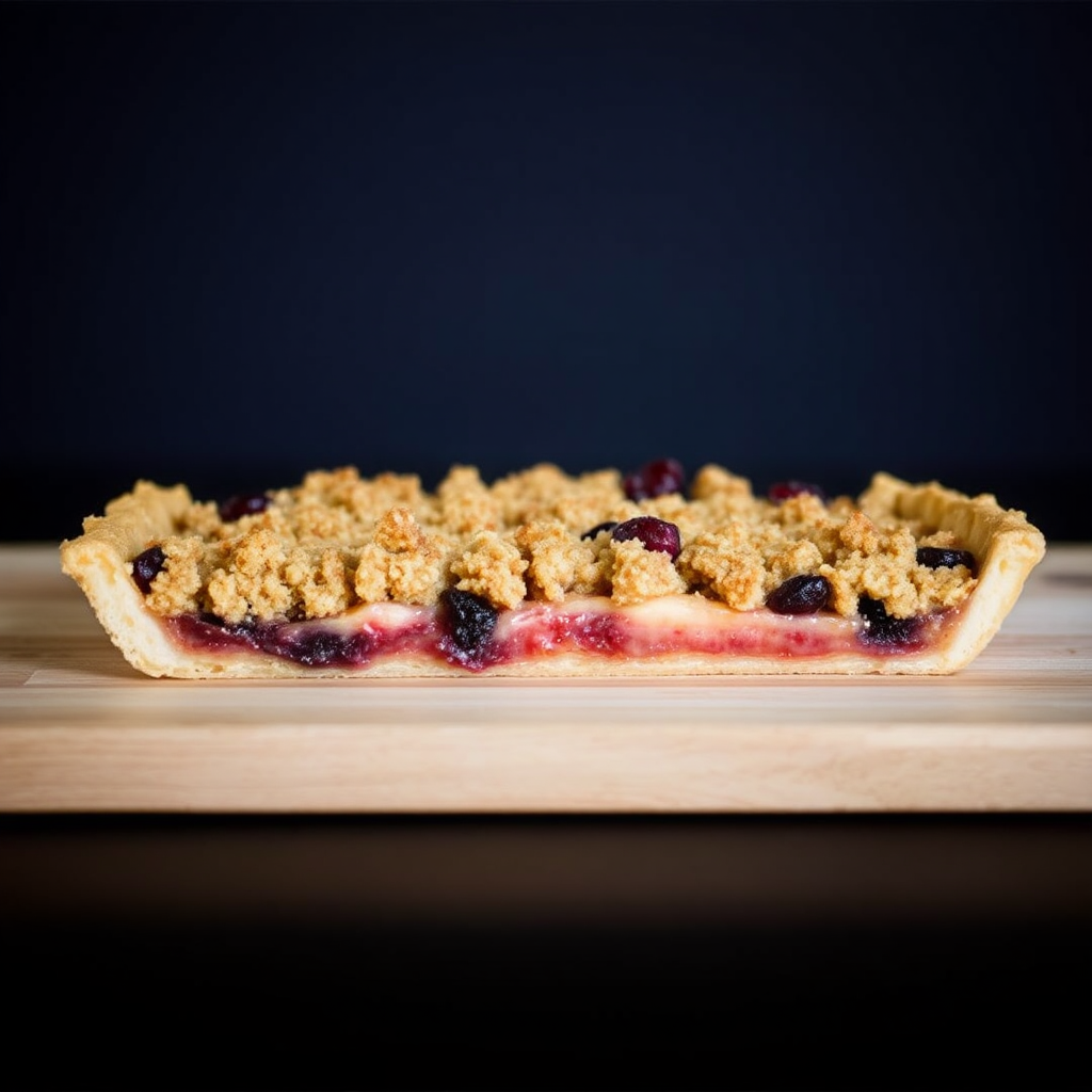 Apple and Cranberry Crumble Tart