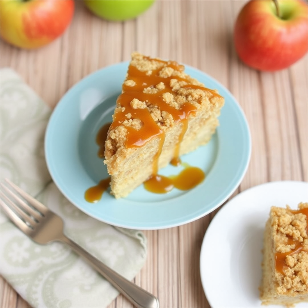 Caramel Apple Crumble Cake