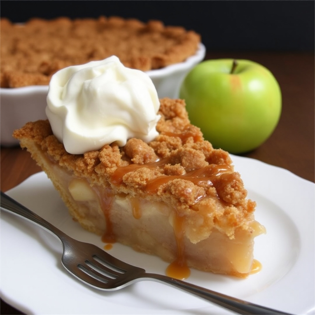 Caramel Apple Crumble Pie