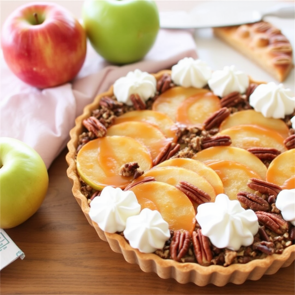 Caramel Apple Pecan Tart