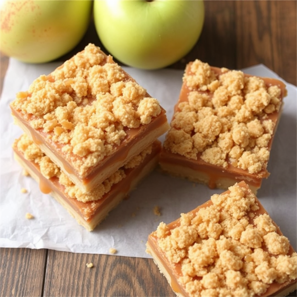 Caramel Apple Pie Crumble Bars