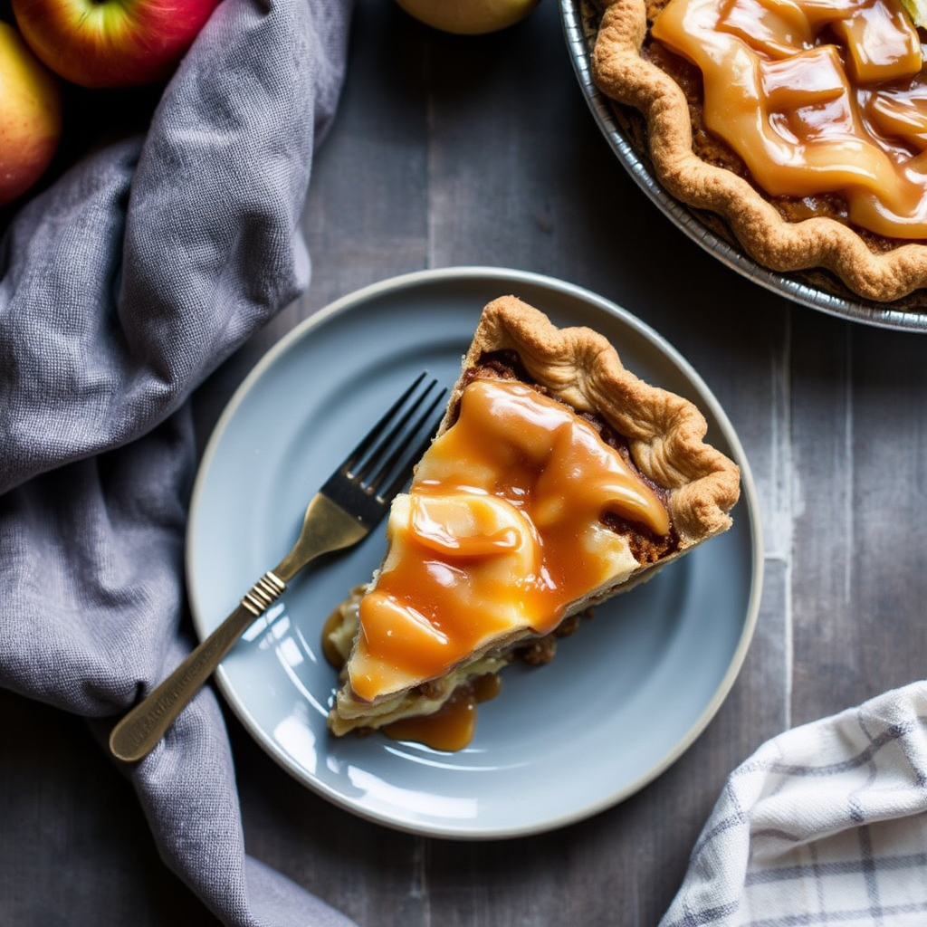 Caramel Apple Pie with Pecan Crust