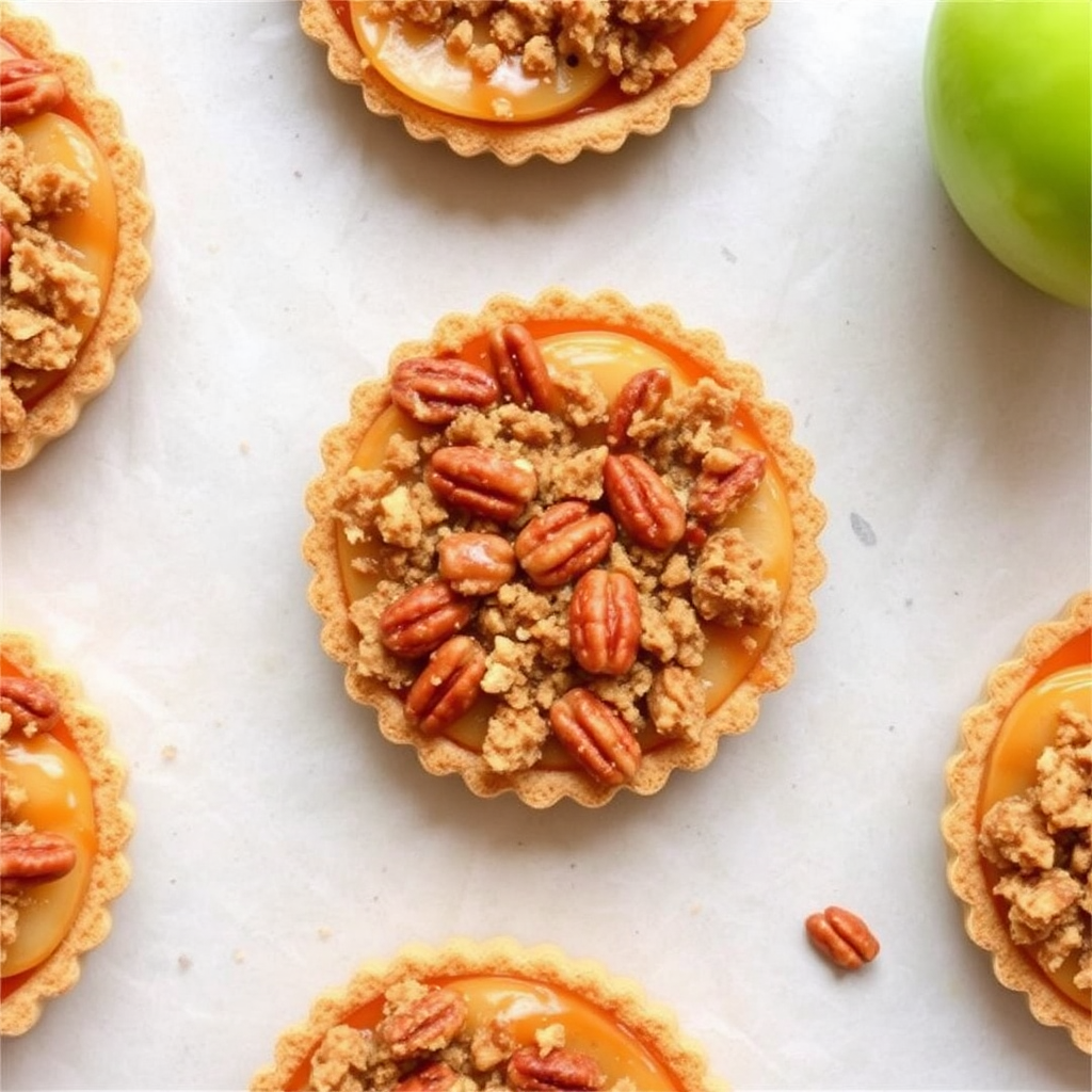 Caramel Pecan Apple Crumble Tarts