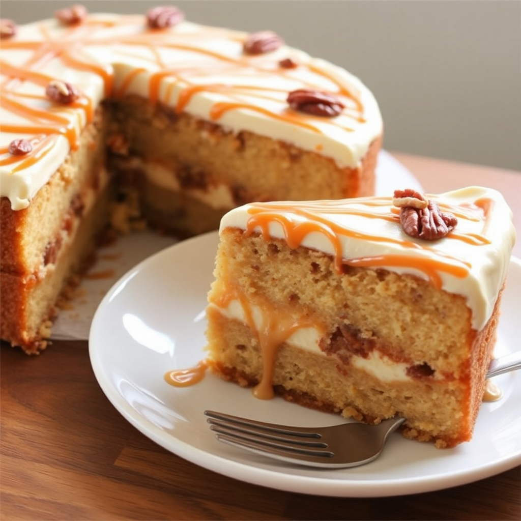 Caramel Pecan Tres Leches Cake