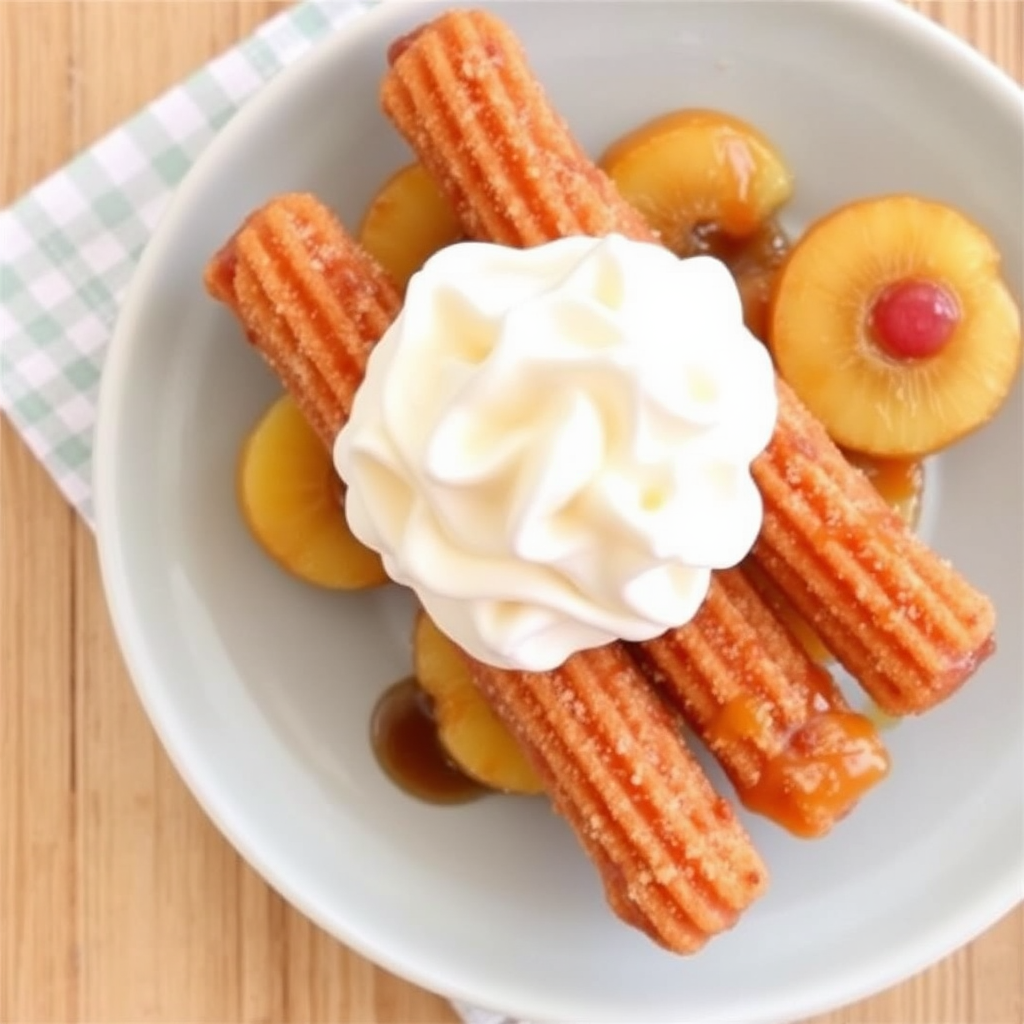 Caramelized Pineapple Upside-Down Churros