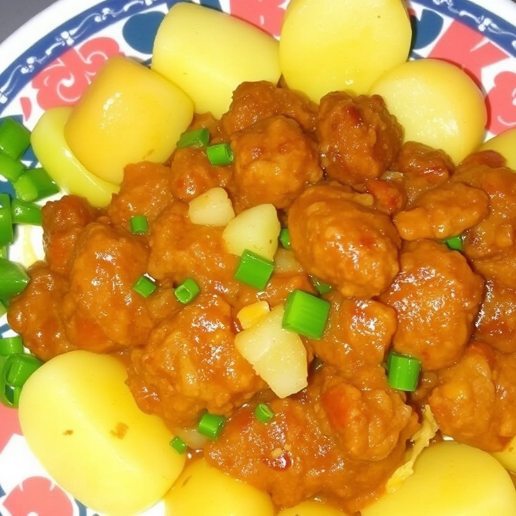 Carne Guisada con Papas y Cebolla