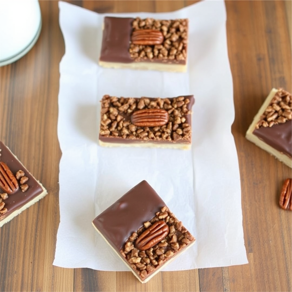 Chocolate Dipped Pecan Pie Bars