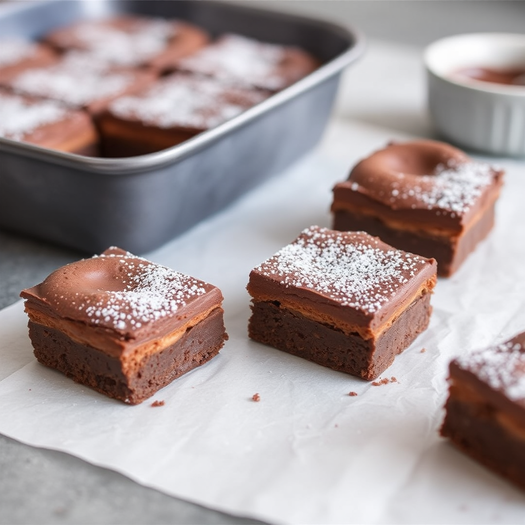 Chocolate Soufflé Cake Bars