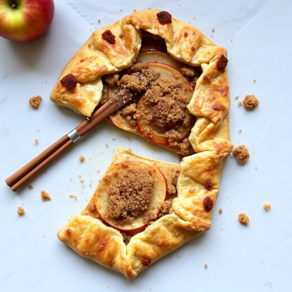 Cinnamon Apple Galette with Brown Sugar Crumble