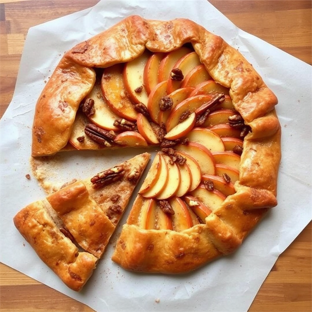 Cinnamon Apple Galette with Cardamom and Pecans