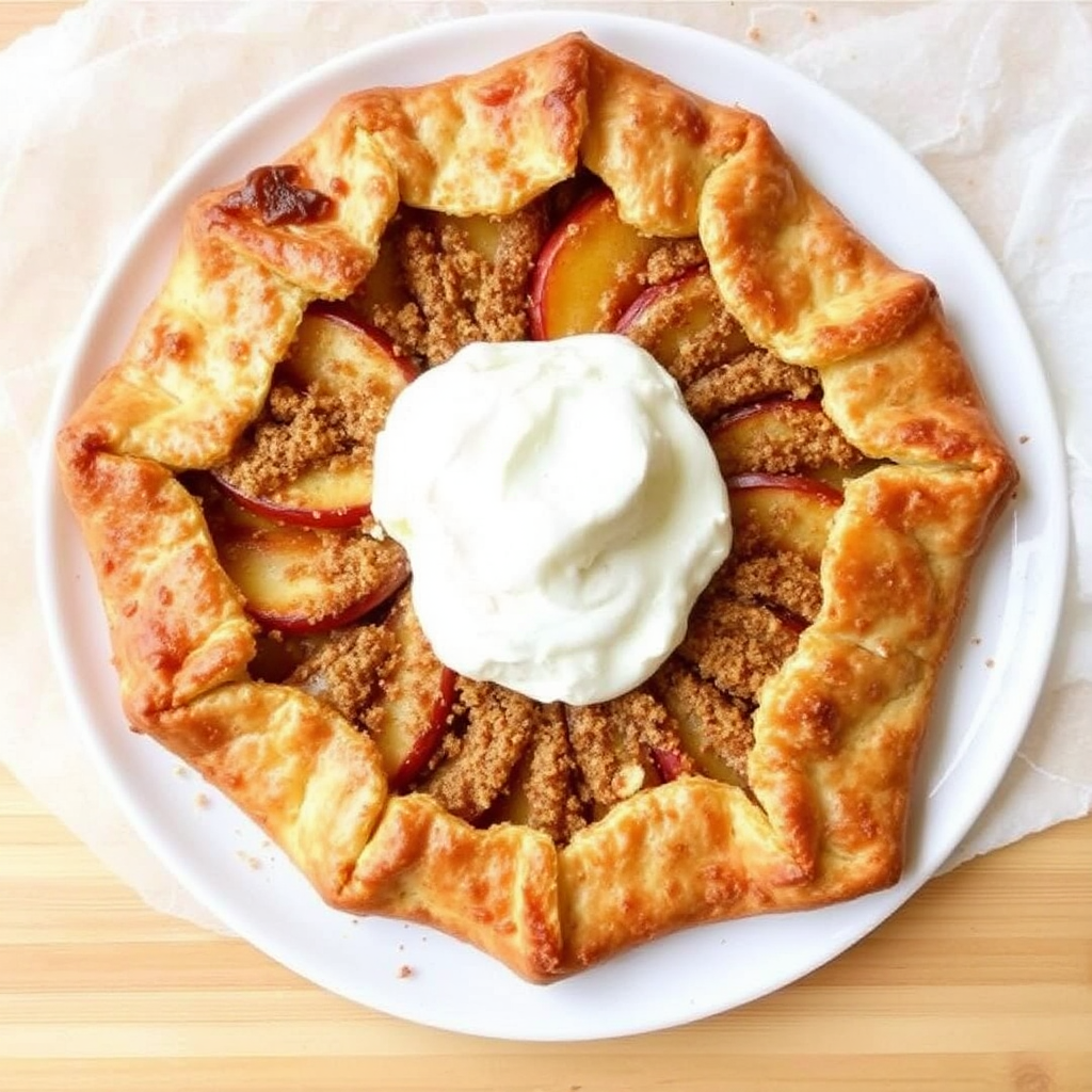 Cinnamon Apple Galette with Maple Cream Cheese Crumble