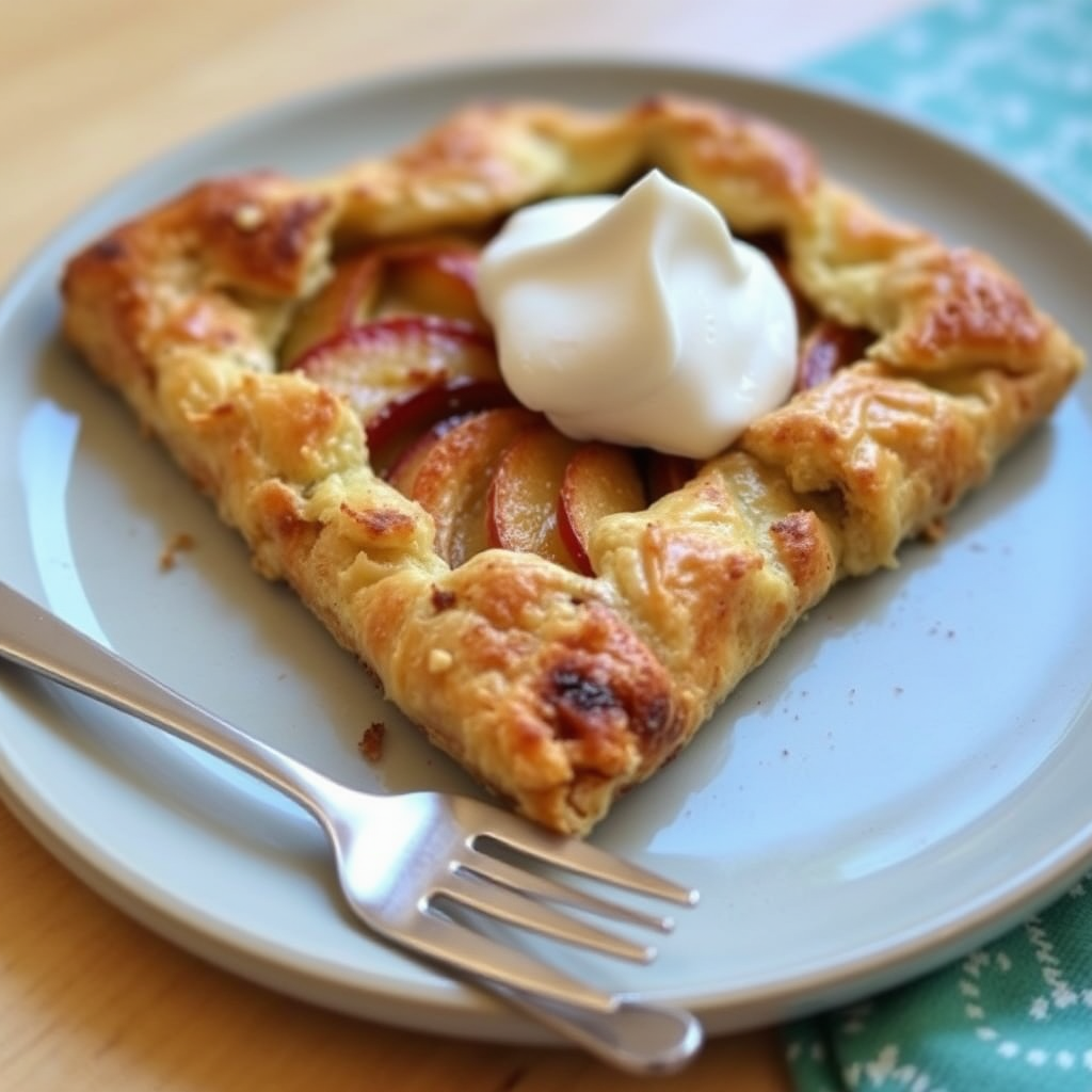 Cinnamon Apple Galette with Maple Cream