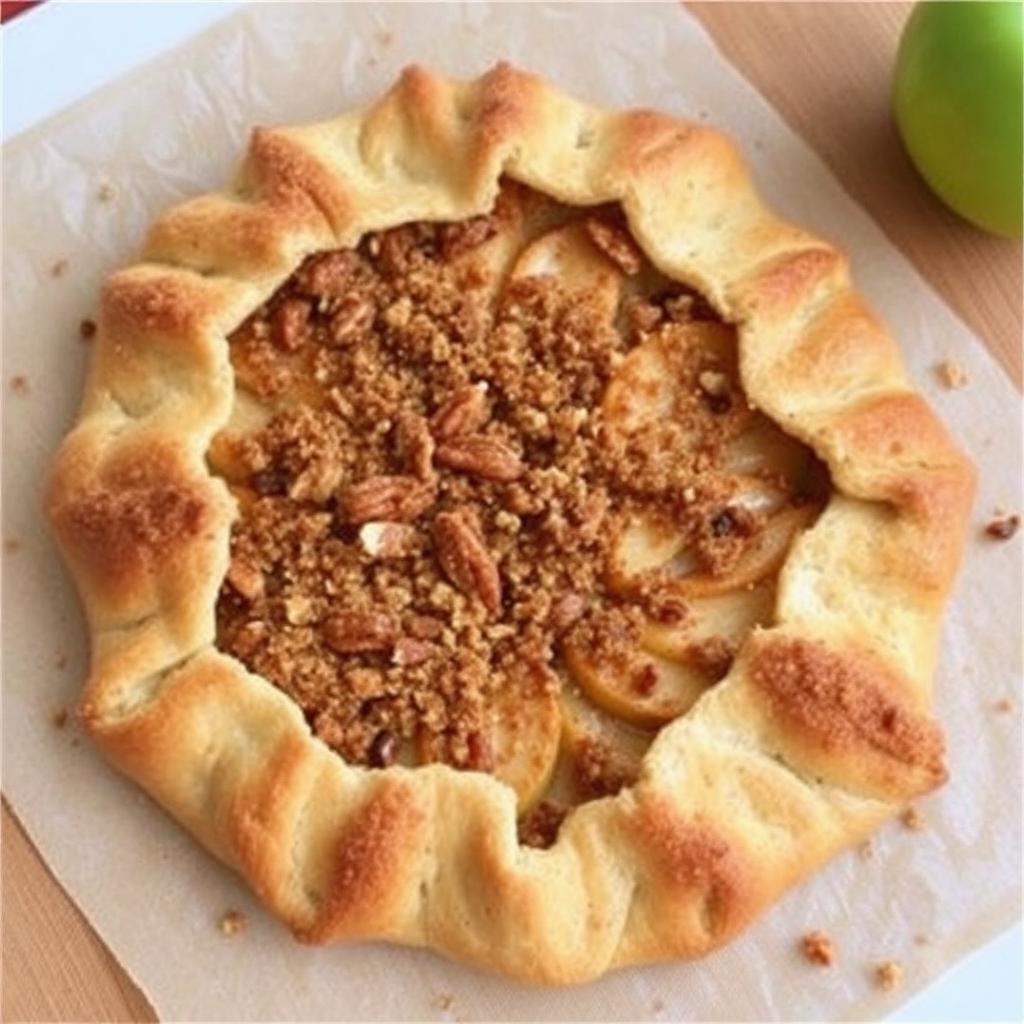 Cinnamon Apple Galette with Pecan Crumble