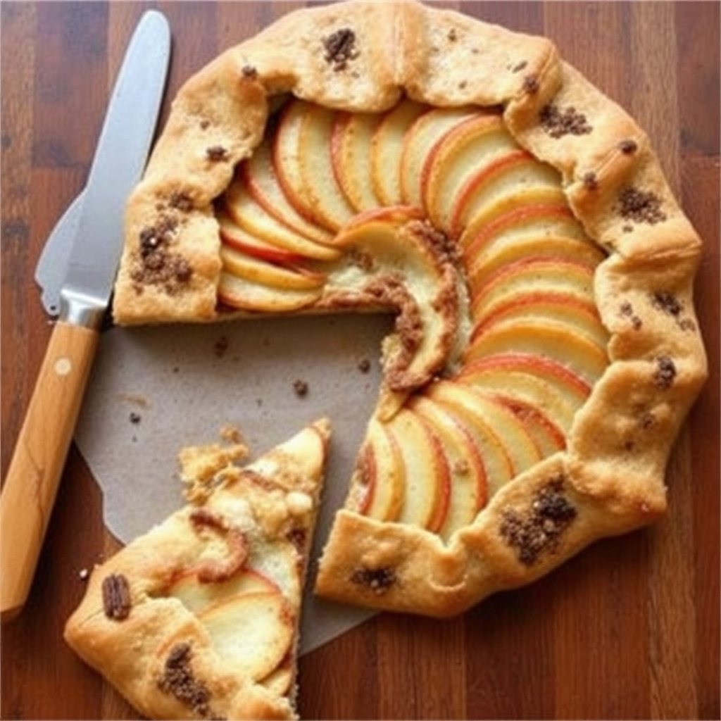 Cinnamon Apple Galette with Pecan Crust