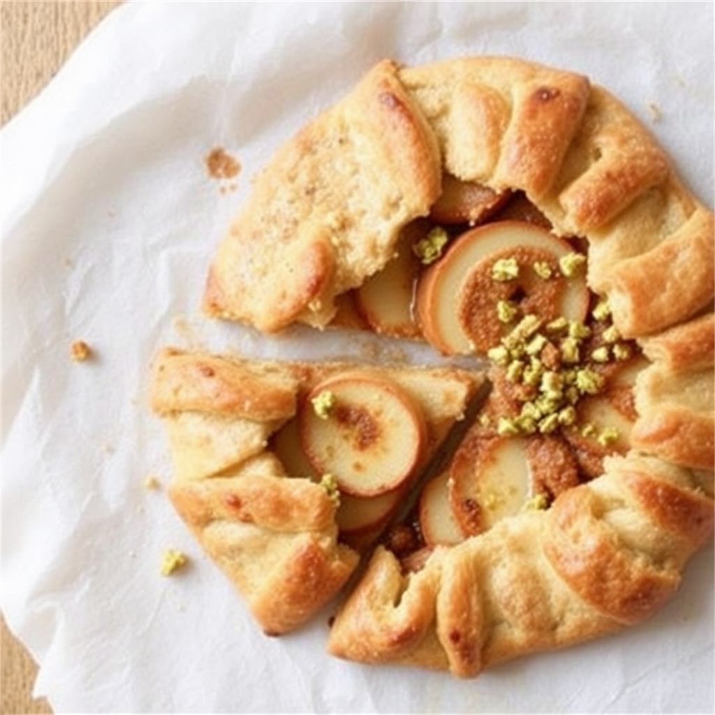 Cinnamon Apple Galette with Pistachio Crumble