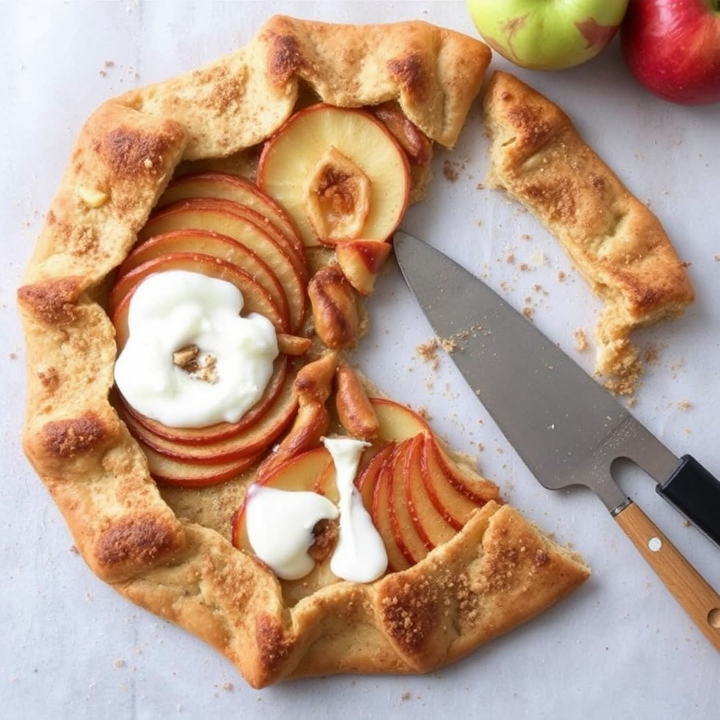 Cinnamon Apple Galette with Pistachio Crust