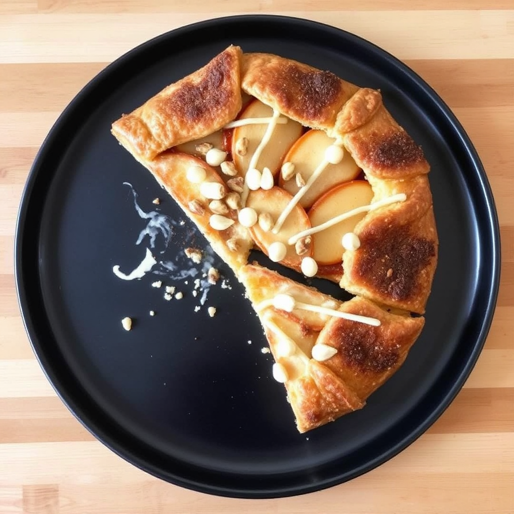 Cinnamon Apple Galette with White Chocolate and Macadamia Nuts