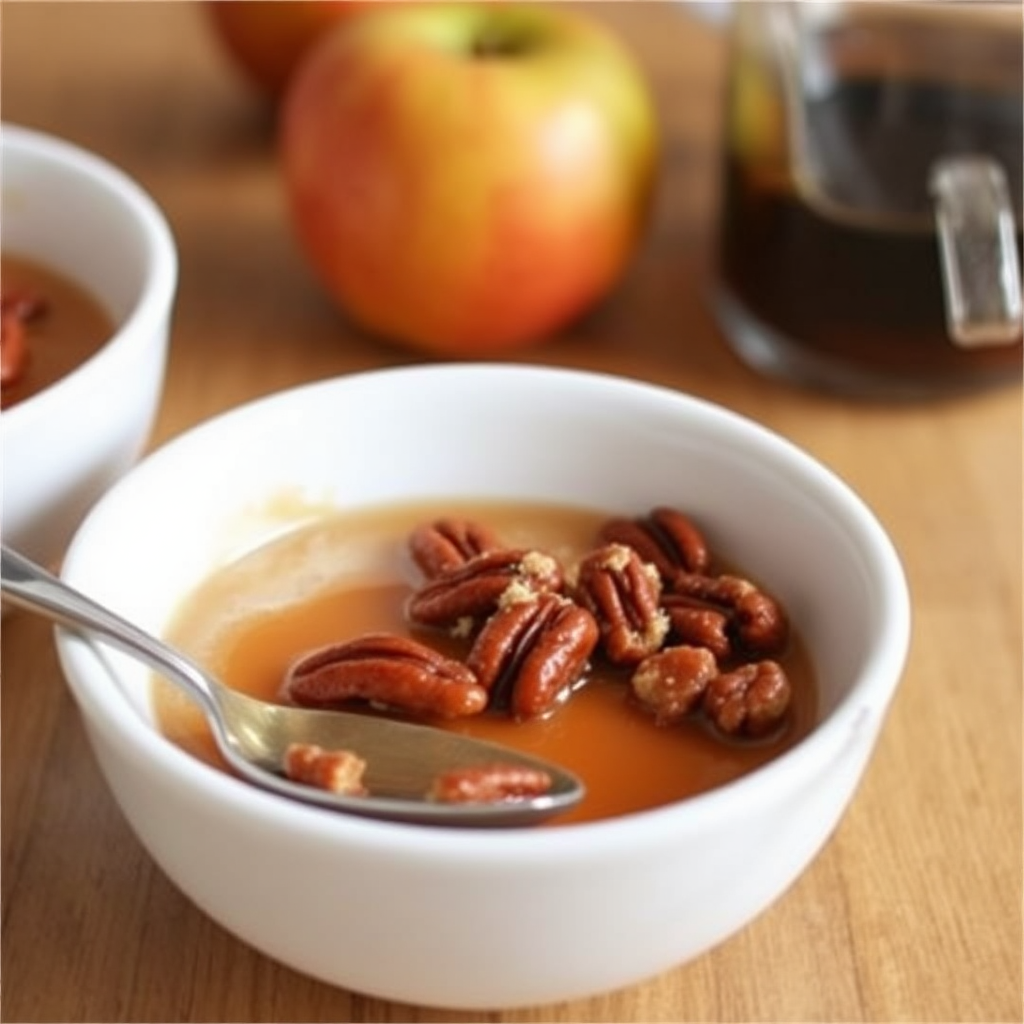 Cinnamon Apple Panna Cotta with Caramelized Pecans