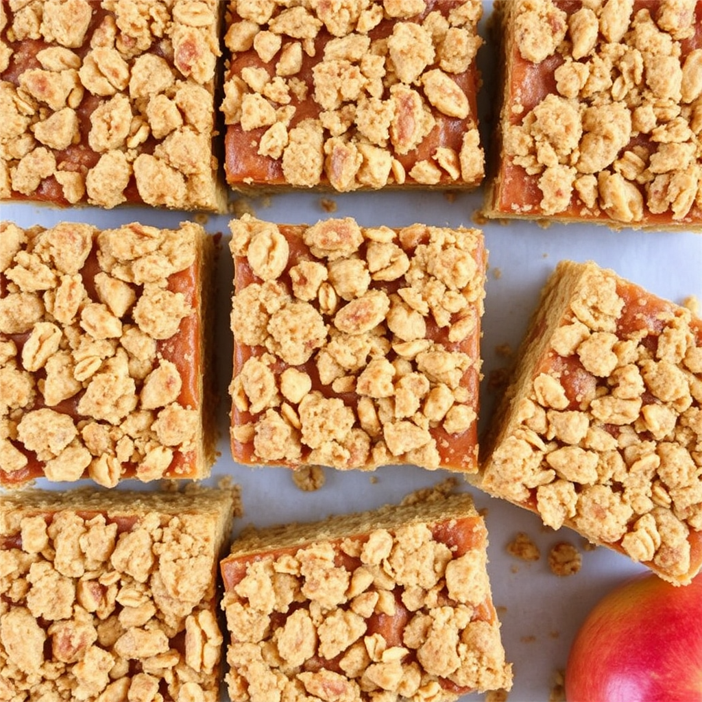 Cinnamon Apple and Oatmeal Crumble Bars