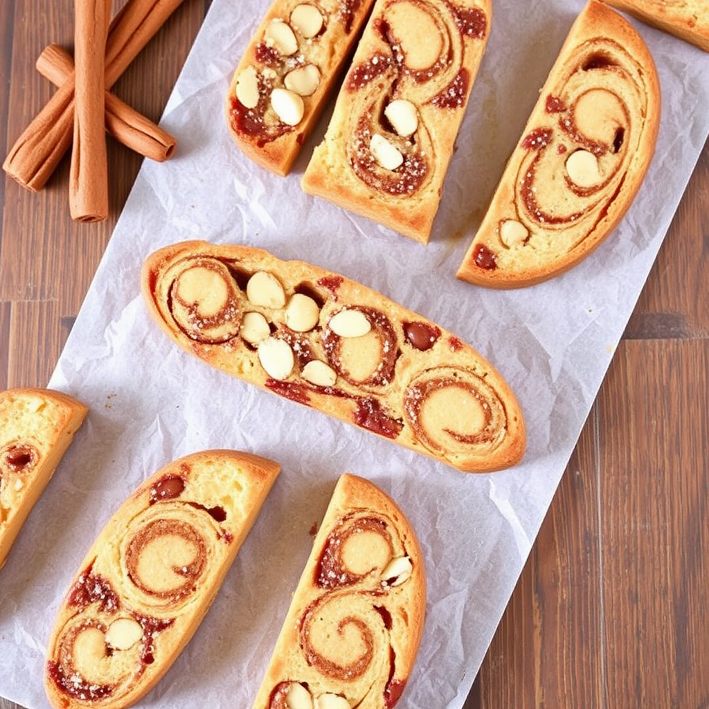 Cinnamon Swirl Almond Biscotti