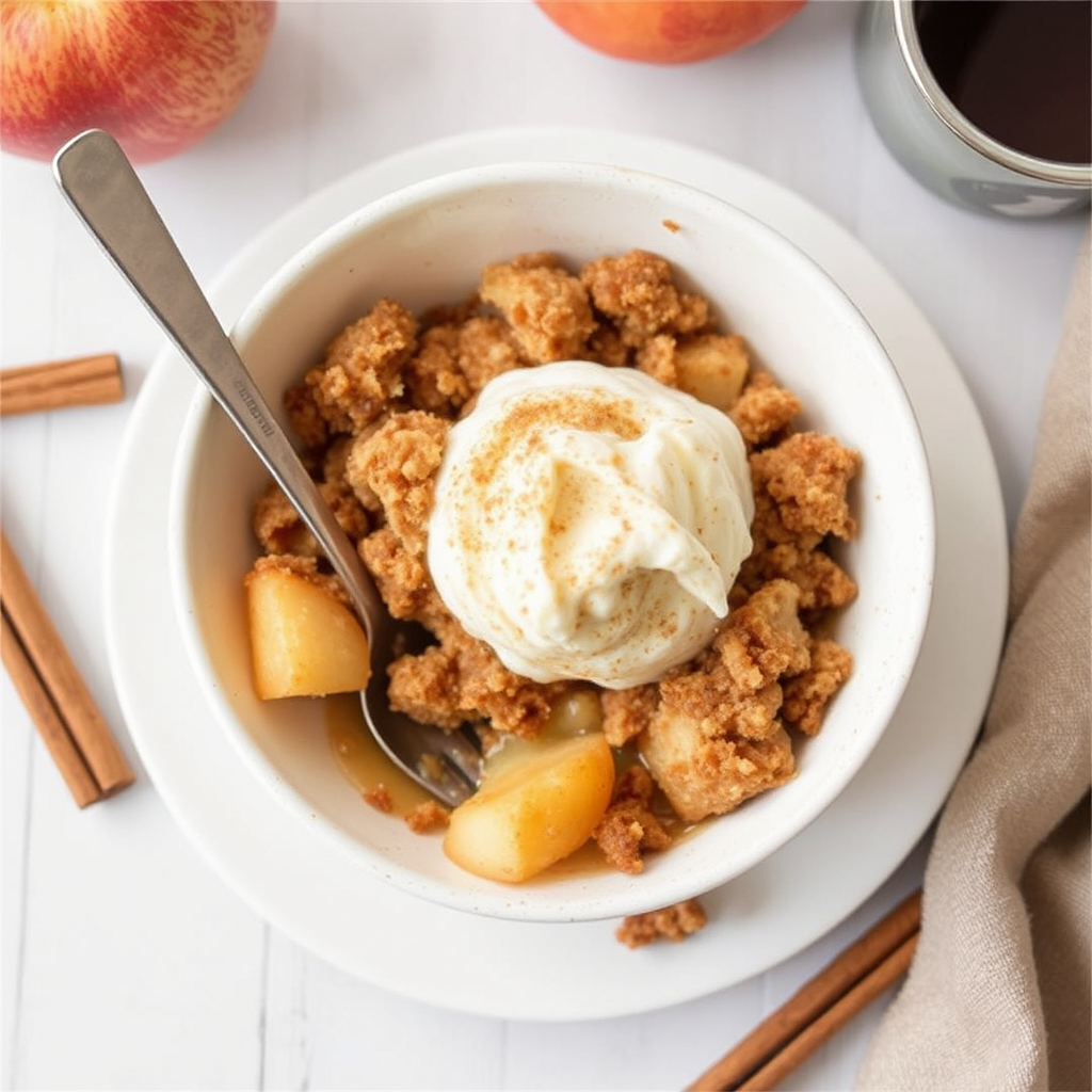 Cinnamon Swirl Apple Baked Crumble with Chai Spice