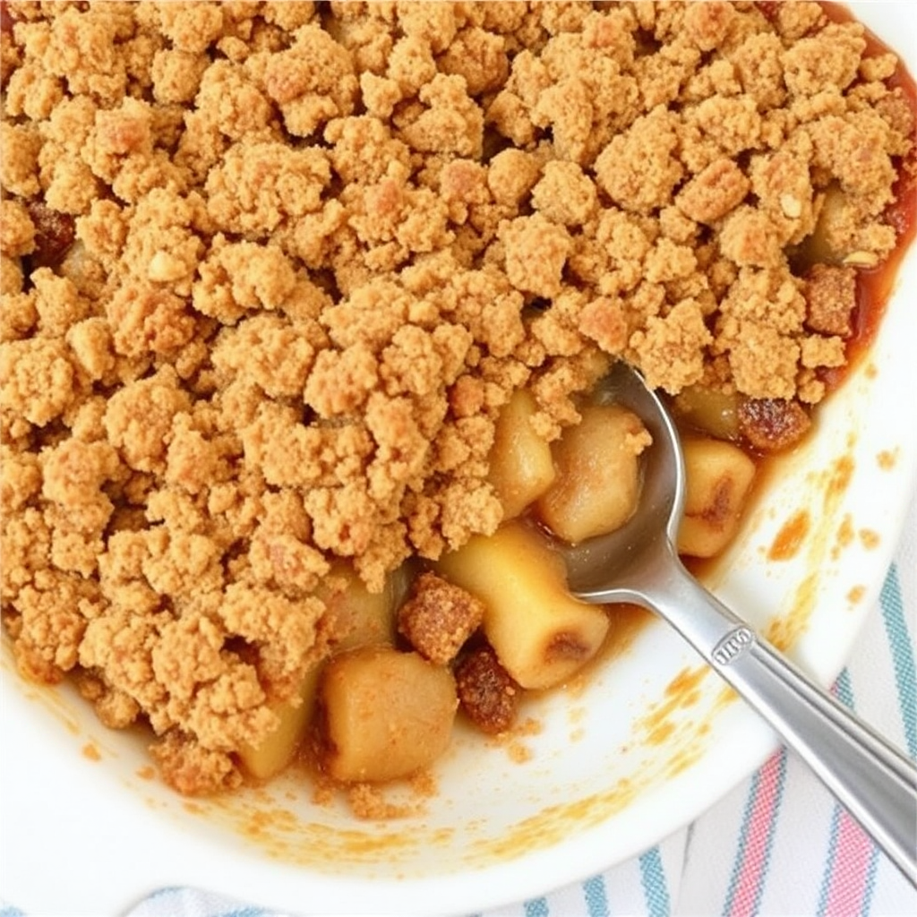 Cinnamon Swirl Apple Baked Crumble