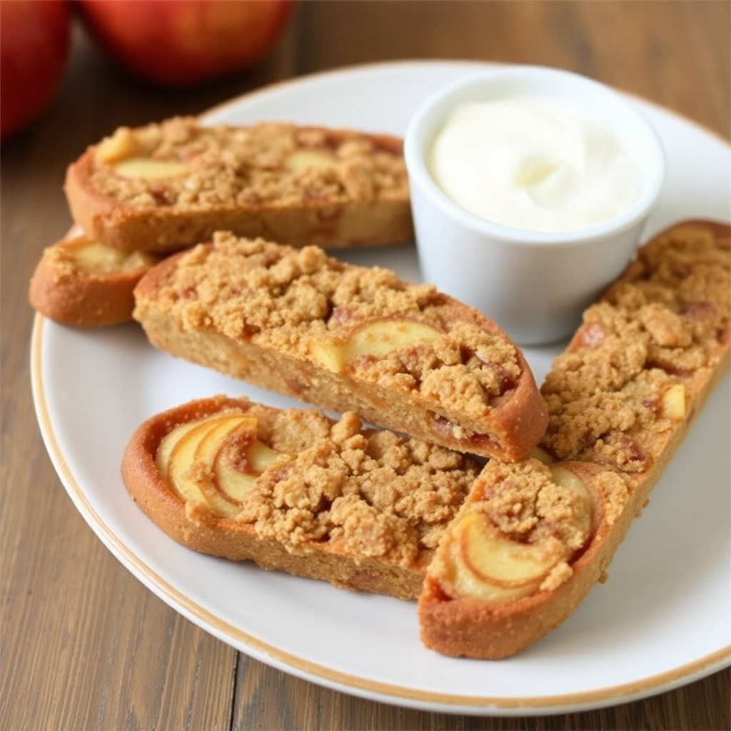 Cinnamon Swirl Apple Crumble Biscotti