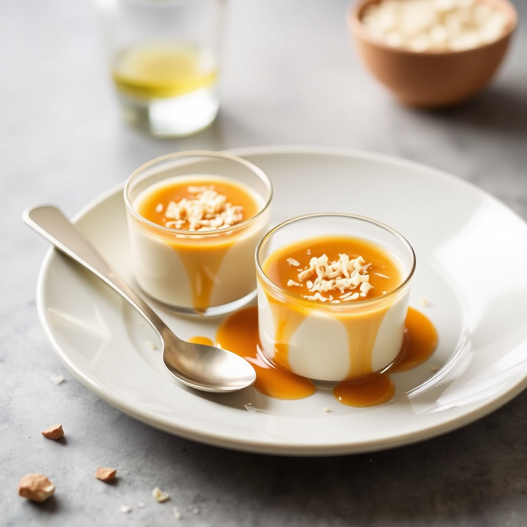 Coconut Caramel Panna Cotta