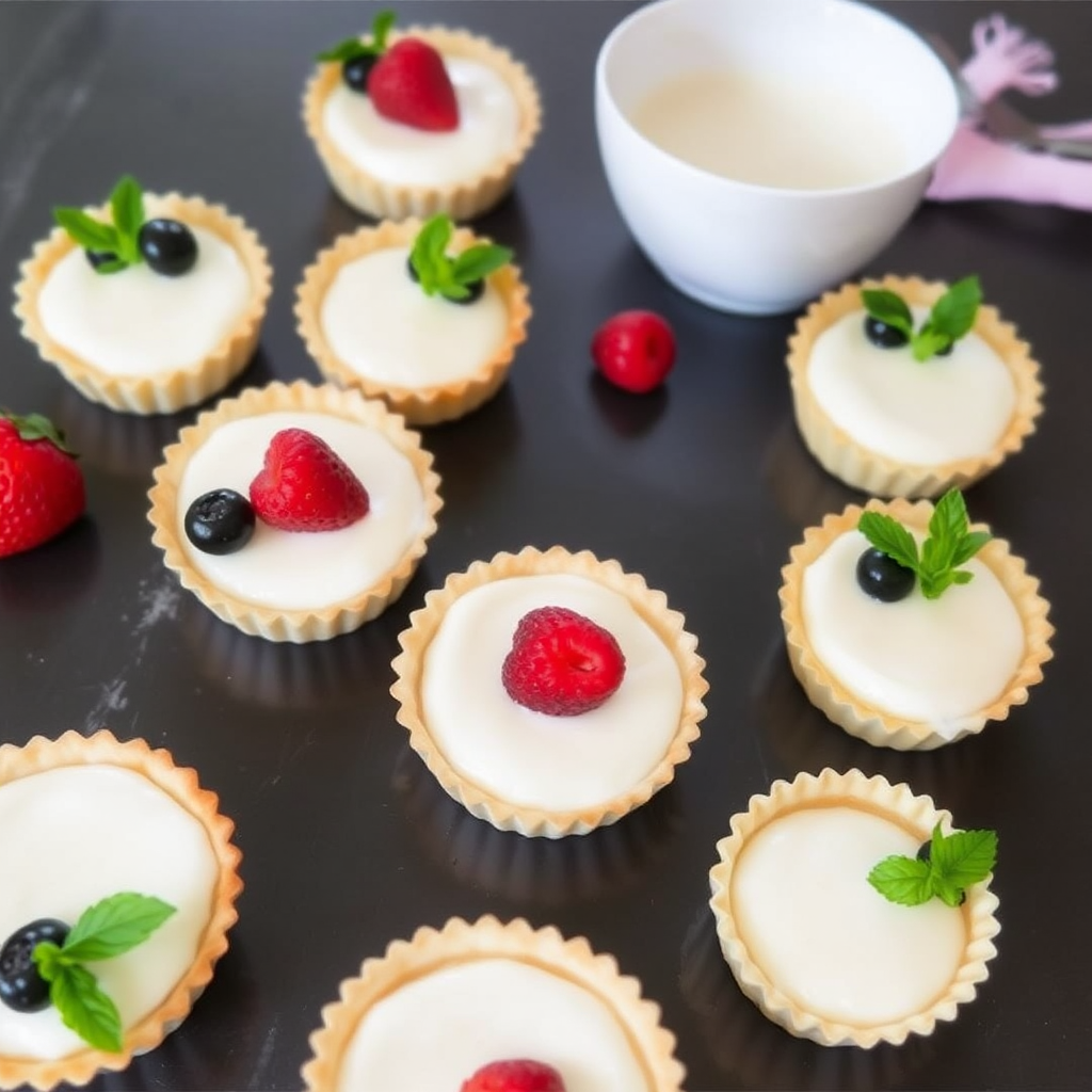 Coconut Cream Panna Cotta Tartlets