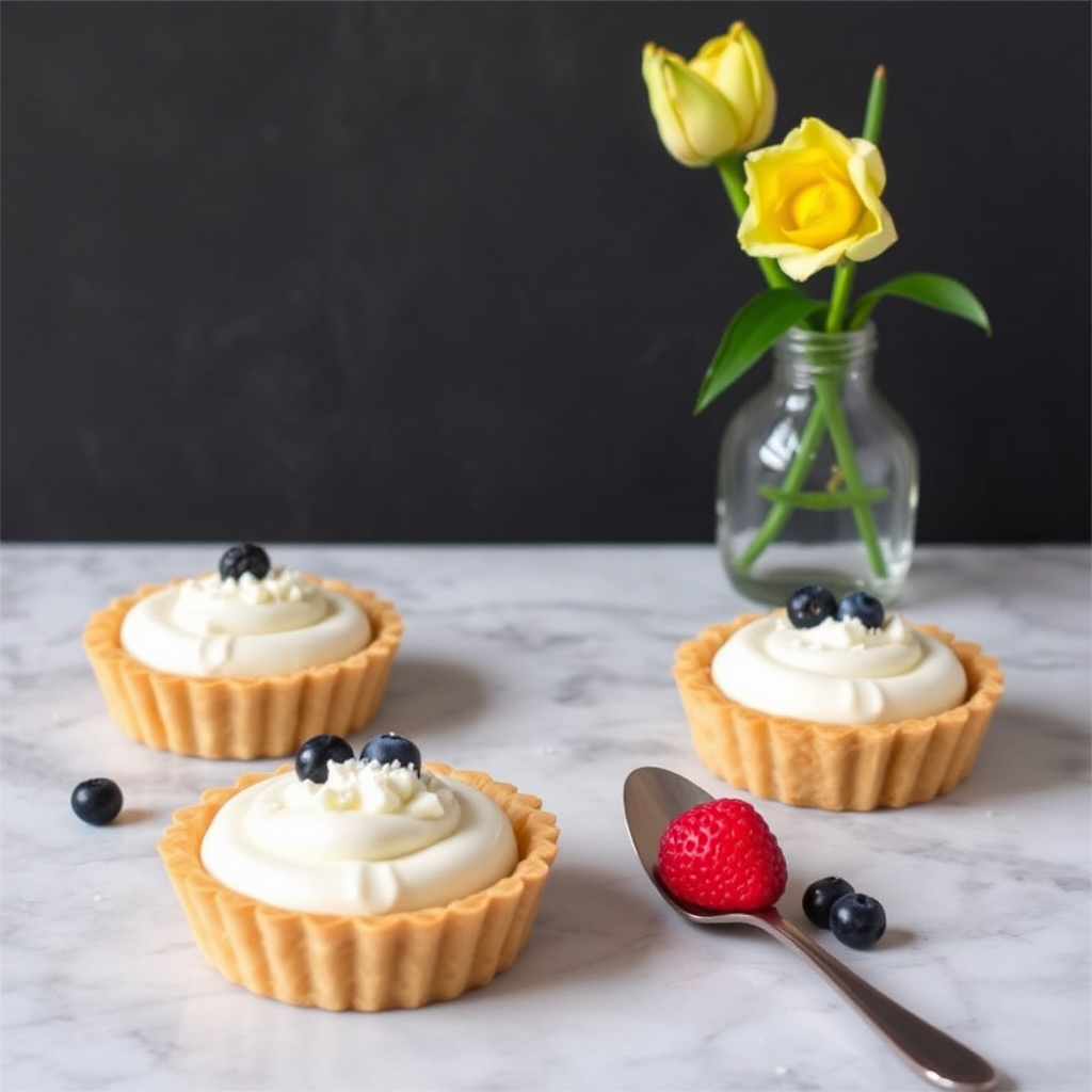 Coconut Cream Panna Cotta Tarts