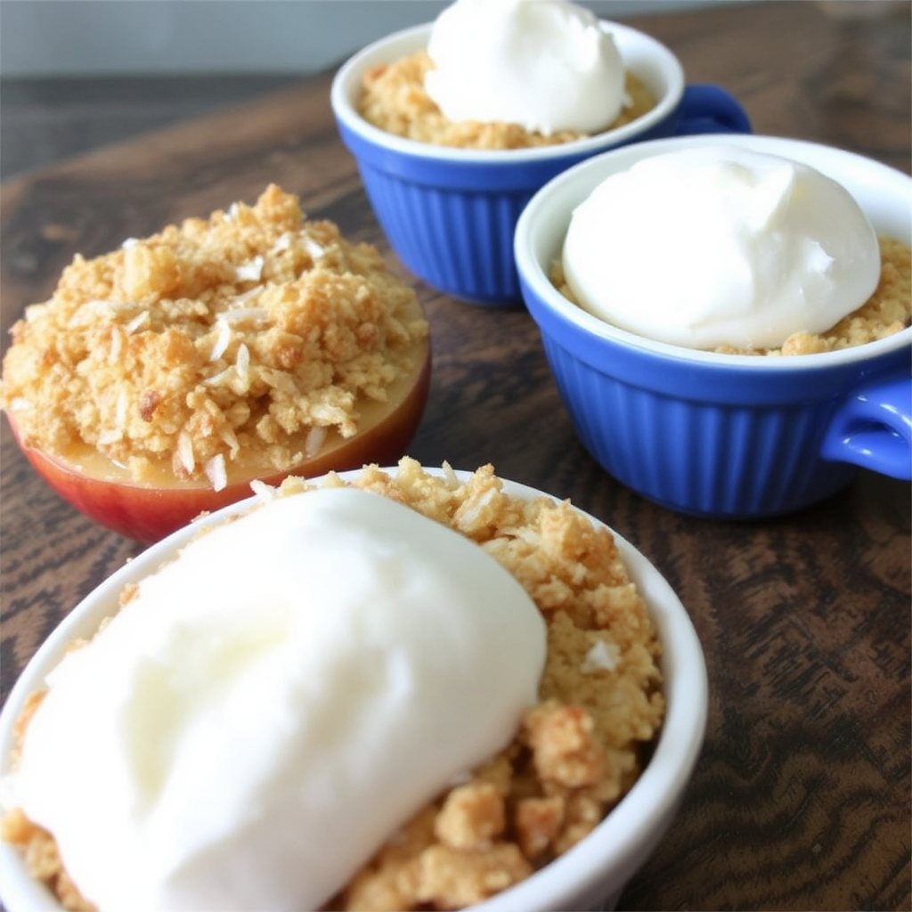 Coconut Crusted Apple Baked Crumble