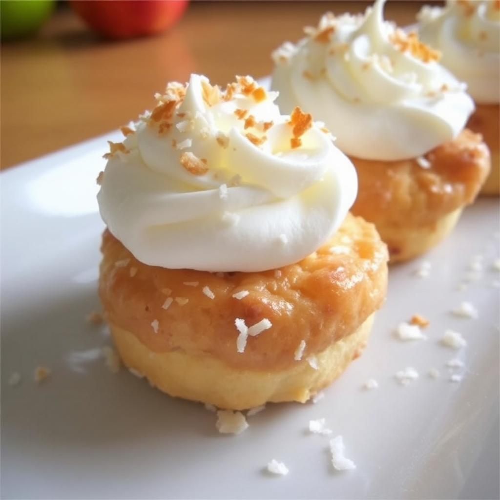 Coconut Crusted Apple Cream Puffs