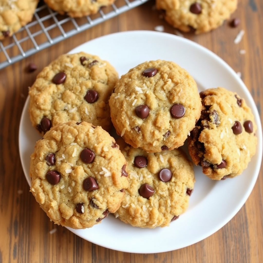 Coconut Crusted Chocolate Chip Cookies