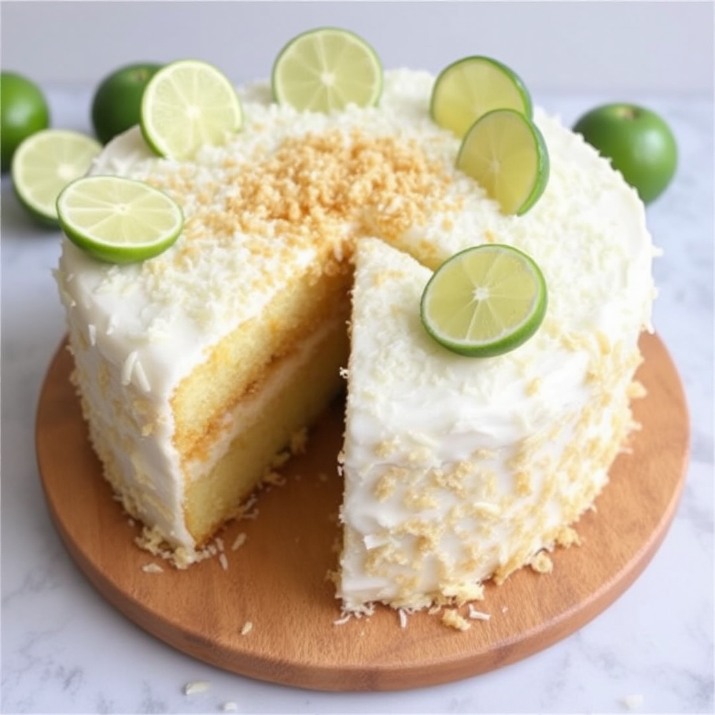 Coconut Key Lime Crumble Cake