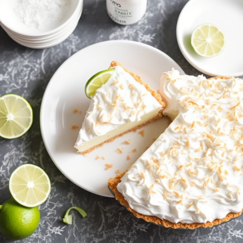 Coconut Key Lime Meringue Pie