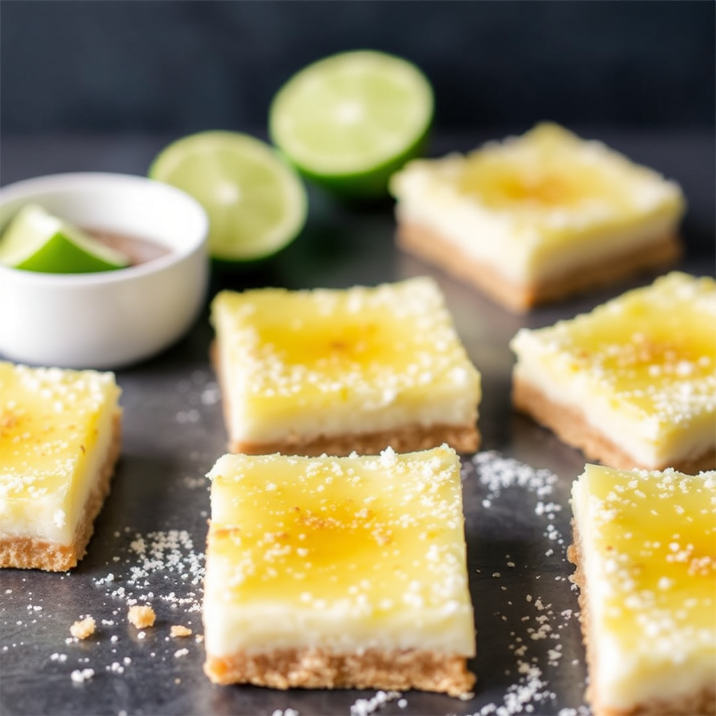 Coconut Lime Crème Brûlée Bars