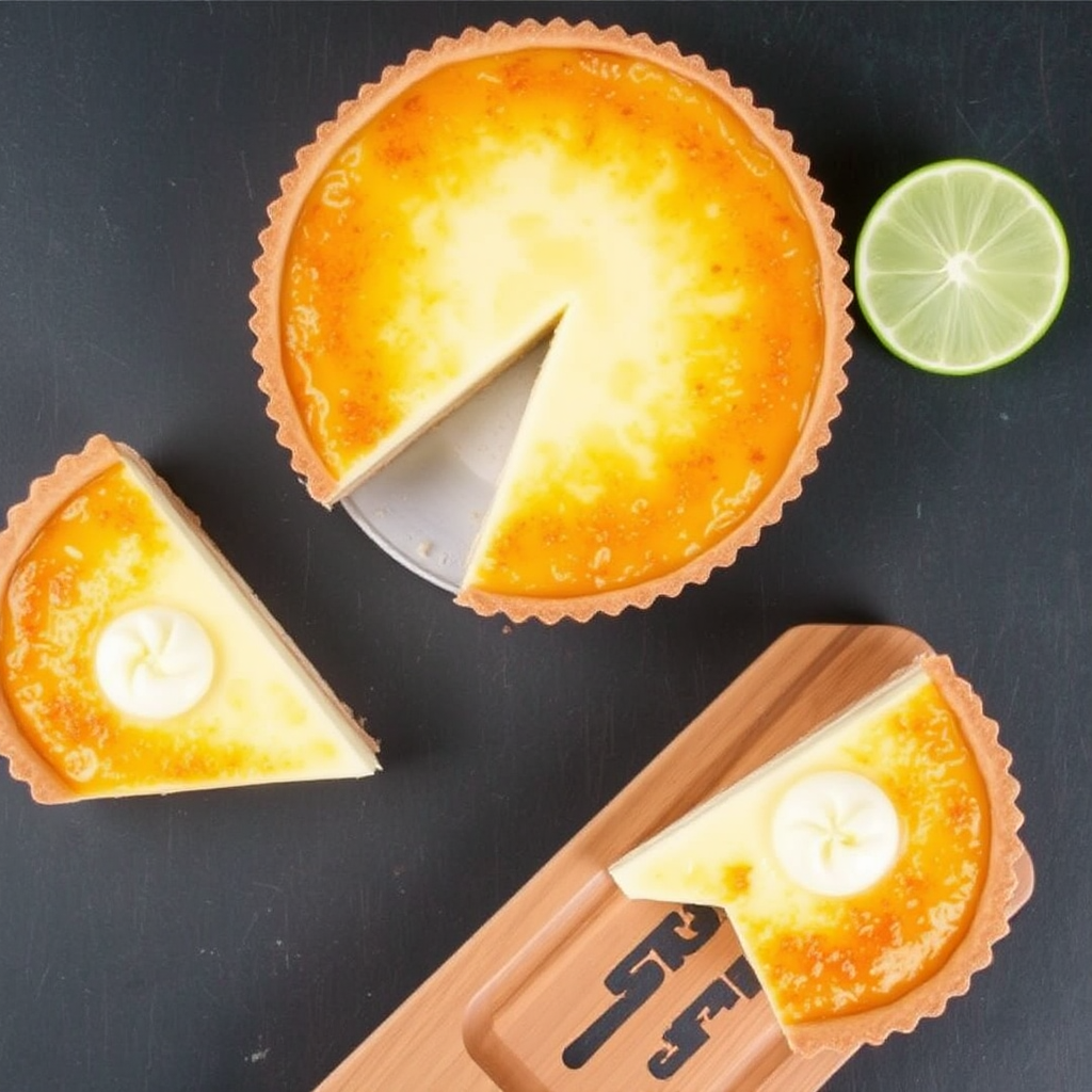 Coconut Lime Creme Brûlée Tart