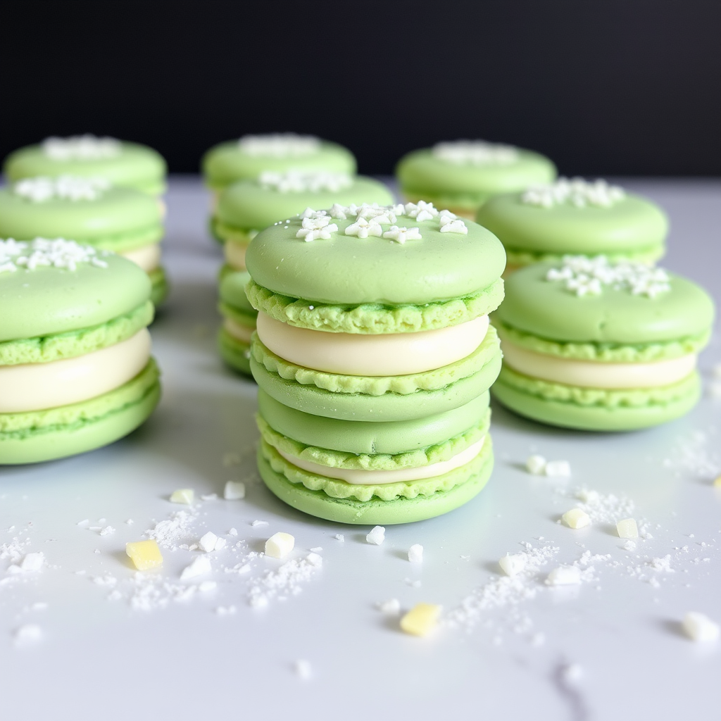 Coconut Lime Macarons