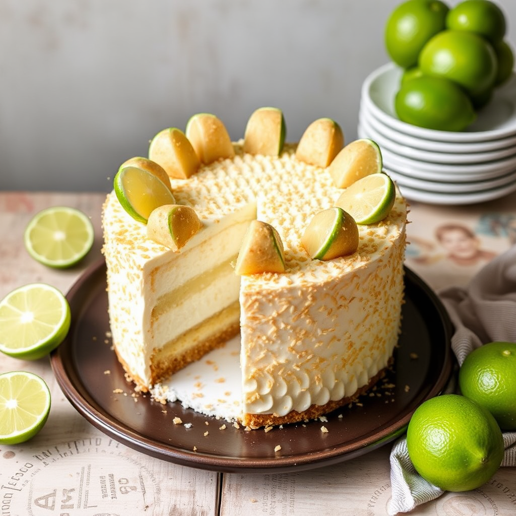 Coconut Lime Mousse Cake