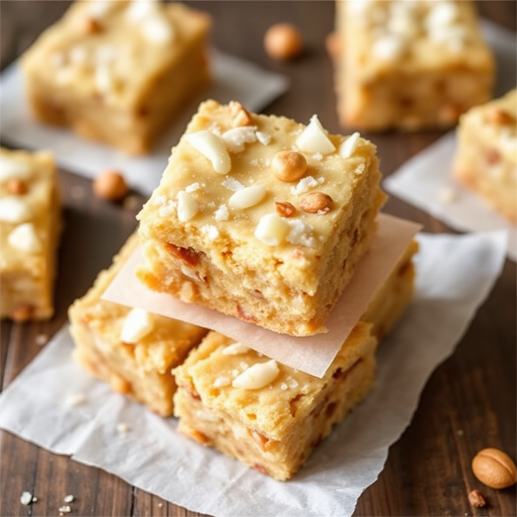 Coconut Macadamia Nut Blondies