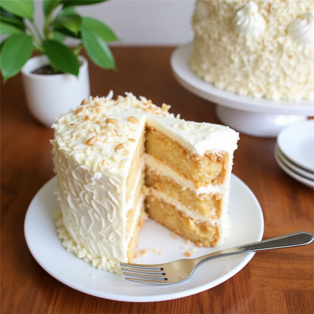 Coconut Macadamia Nut Tres Leches Cake