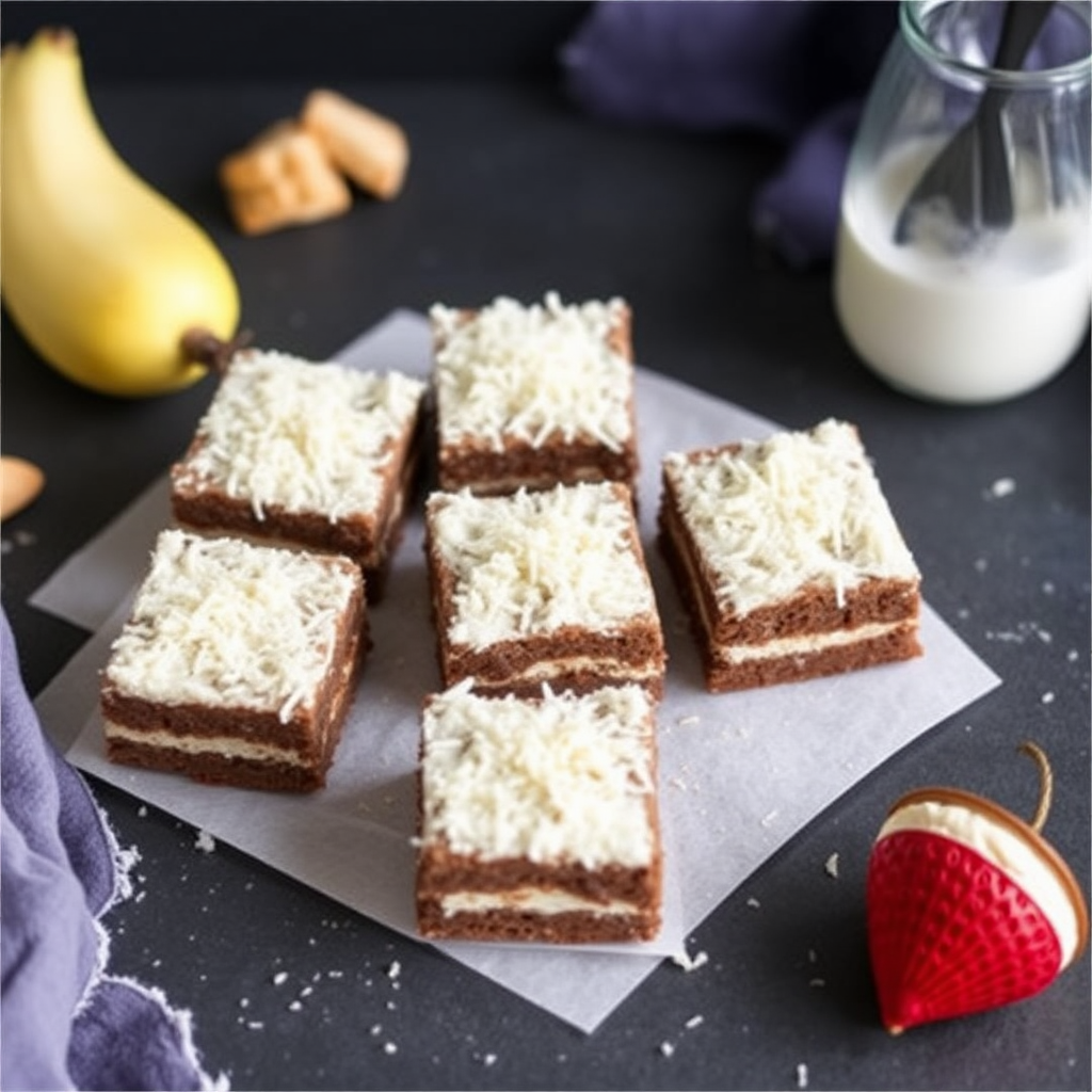 Coconut Macaroon Brownie Bars