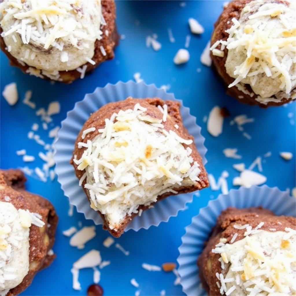 Coconut Macaroon Brownie Bites