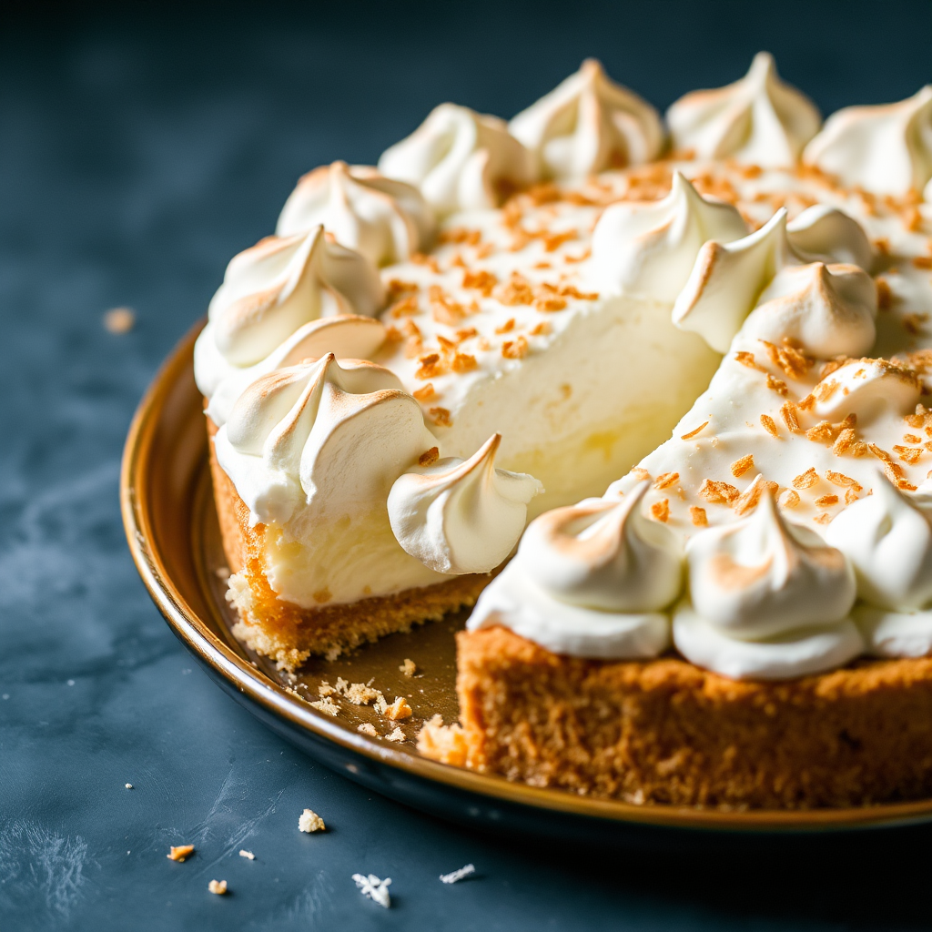 Coconut Macaroon Meringue Pie