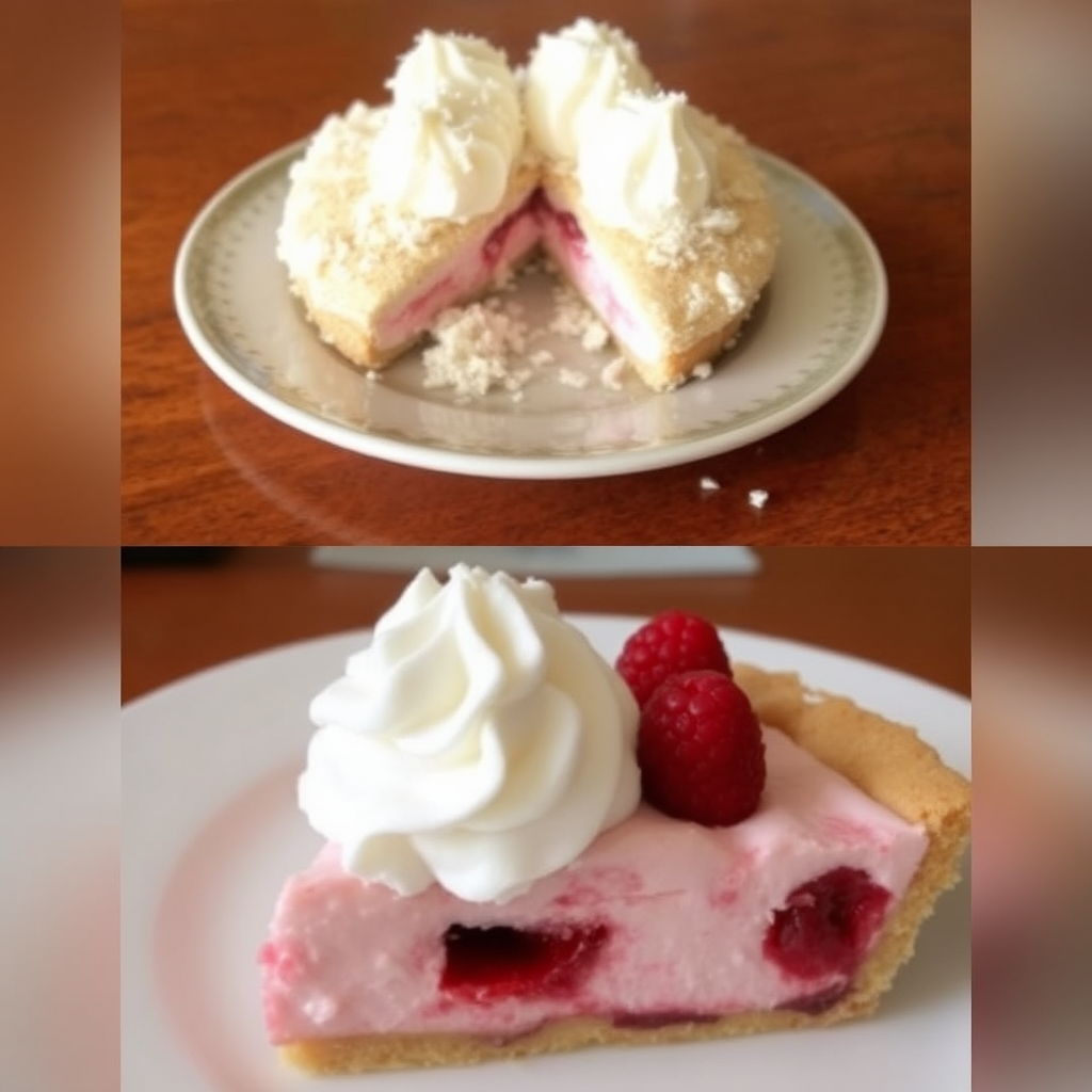 Coconut Macaroon and Raspberry Cream Pie