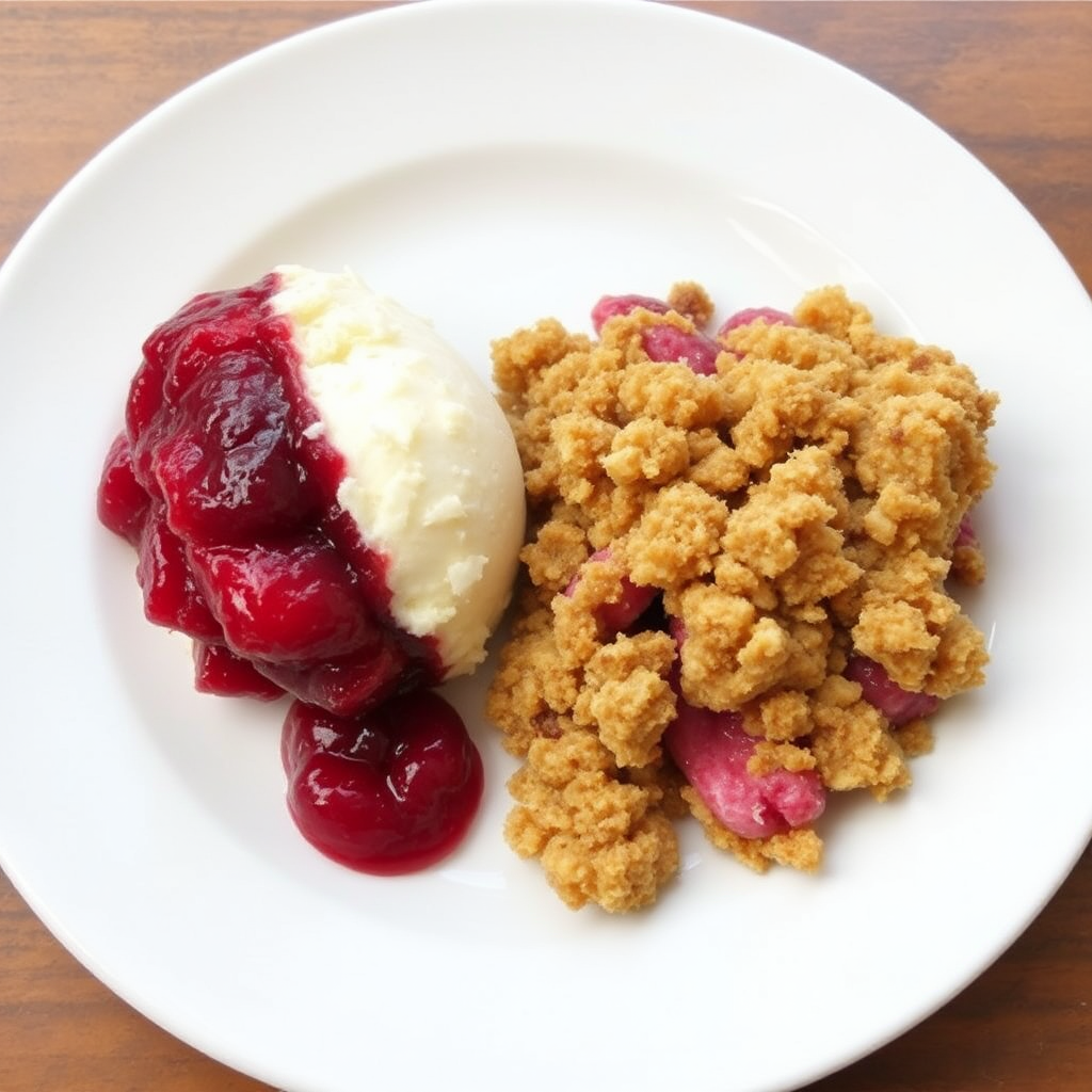 Coconut Macaroon and Raspberry Crumble