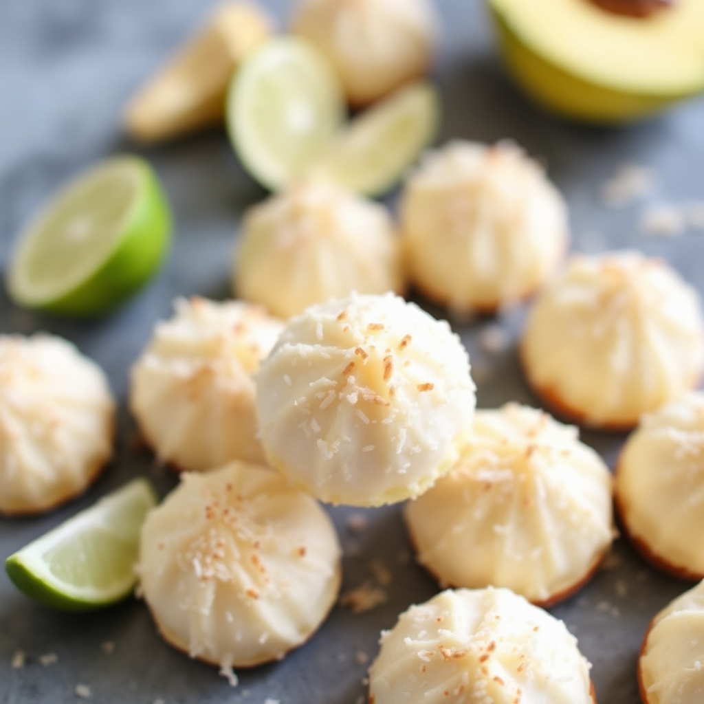 Coconut Macaroons with Lime and Ginger