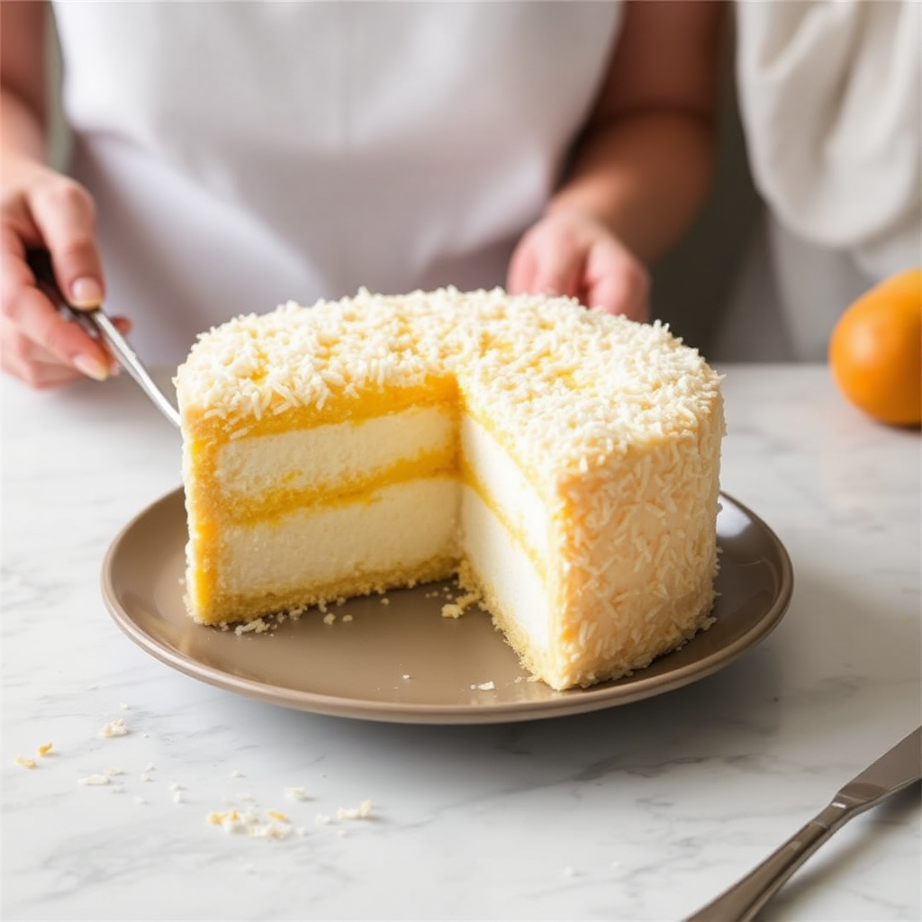 Coconut Mango Mousse Cake