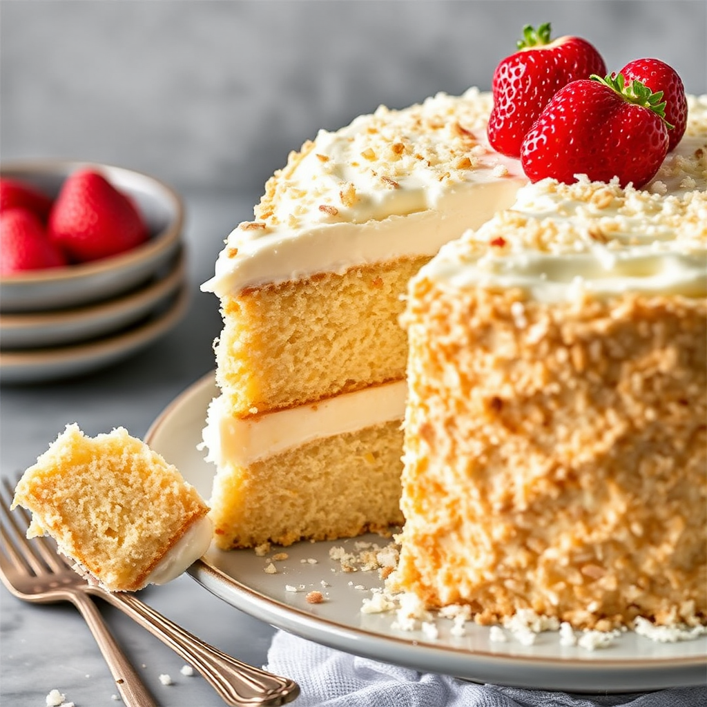 Coconut Mousse Tres Leches Cake