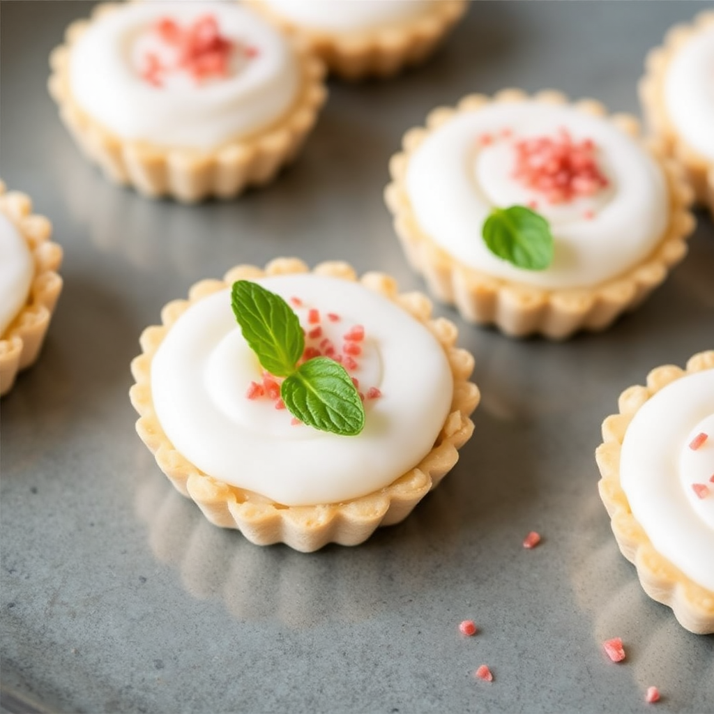 Coconut Panna Cotta Tartlets